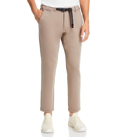Gramicci Men's Tech Knit Slim Fit Belted Pants Beige Size XL MSRP $118